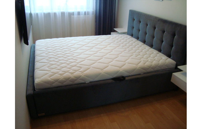ŁÓŻKO TAPICEROWANE Z POJEMNIKIEM KLARA MAT VELVET 97