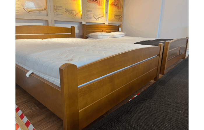 ŁÓŻKO SOSNOWE KLASYCZNE ŁUKOWE WYSTAWOWE 160x200