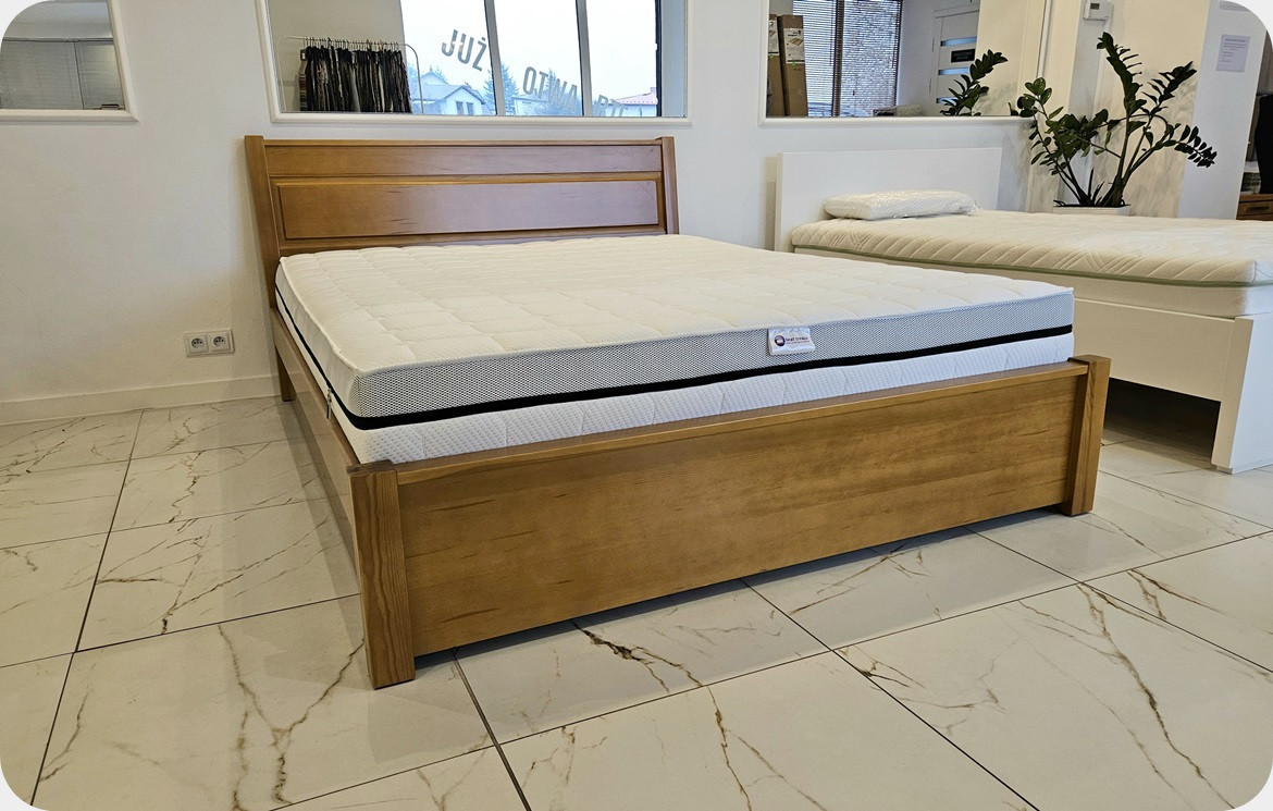 ŁÓŻKO SOSNOWE Z POJEMNIKIEM ZEUS 160x200 Brunat N-05