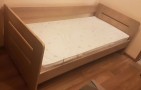 ŁÓŻKO DREWNIANE Z DESKĄ BOCZNĄ PROSTE